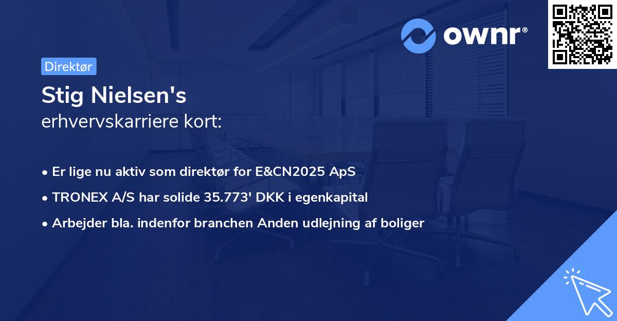 Stig Nielsen's erhvervskarriere kort