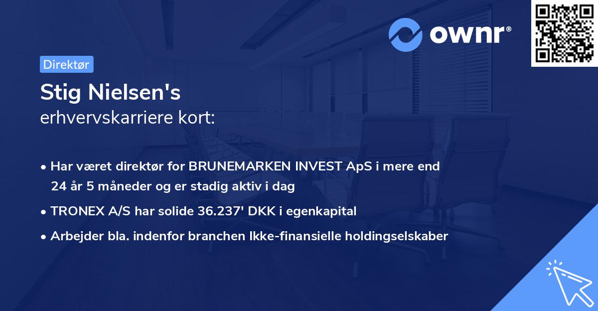 Stig Nielsen's erhvervskarriere kort