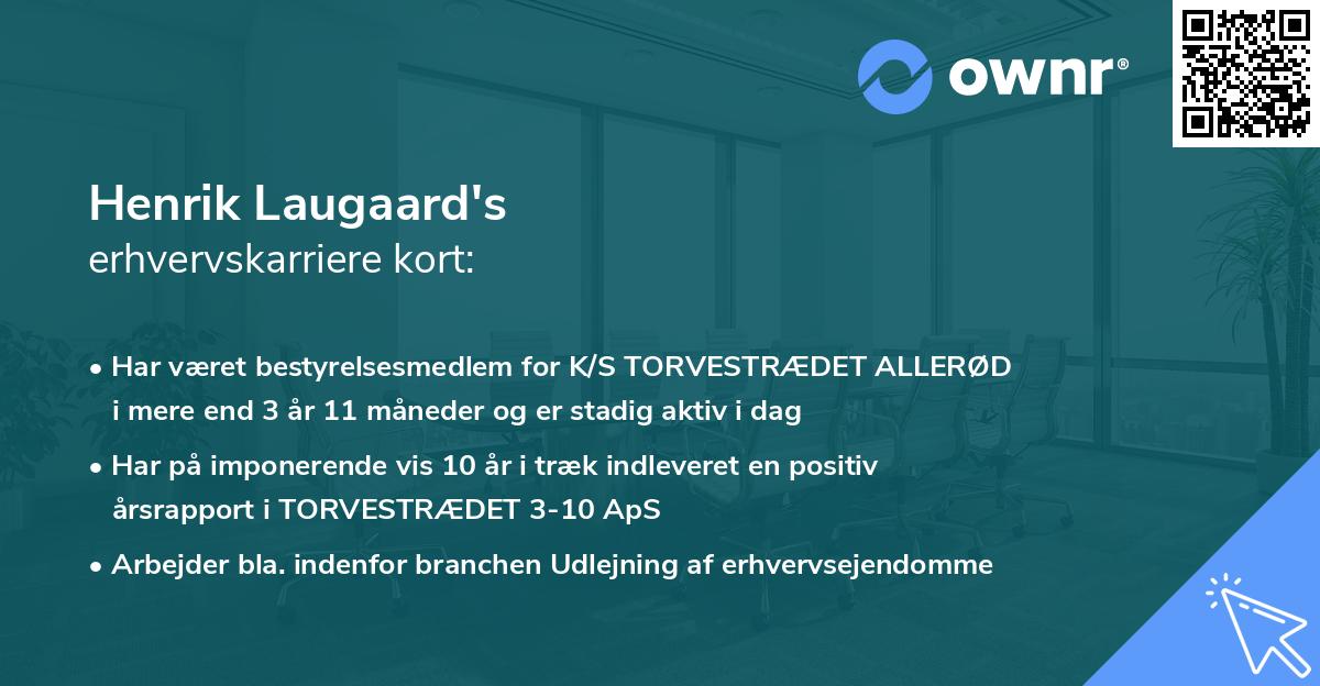 Henrik Laugaard's erhvervskarriere kort