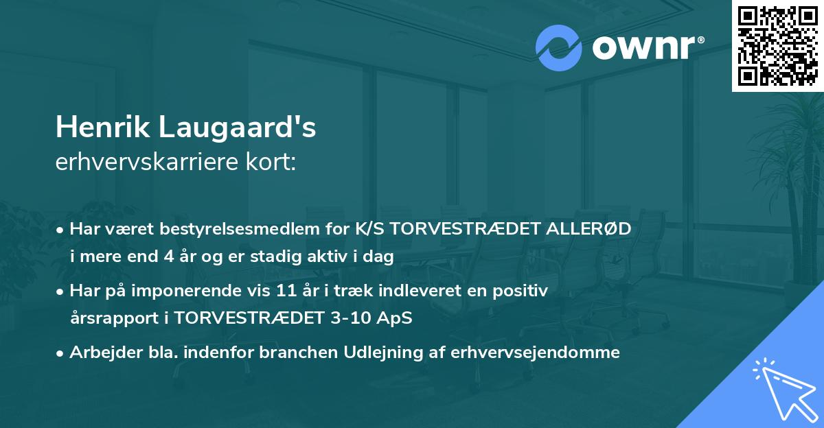 Henrik Laugaard's erhvervskarriere kort
