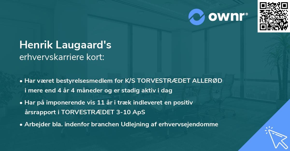 Henrik Laugaard's erhvervskarriere kort