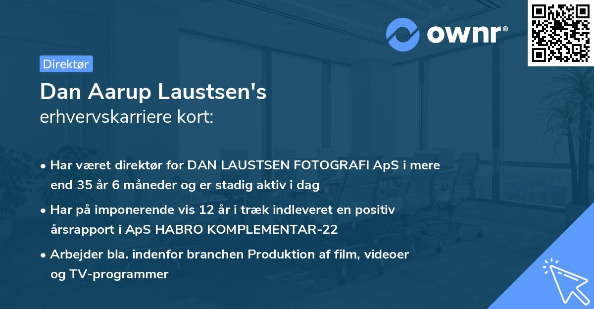 Dan Aarup Laustsen's erhvervskarriere kort