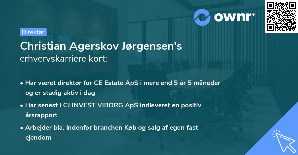 Christian Agerskov Jørgensen's erhvervskarriere kort
