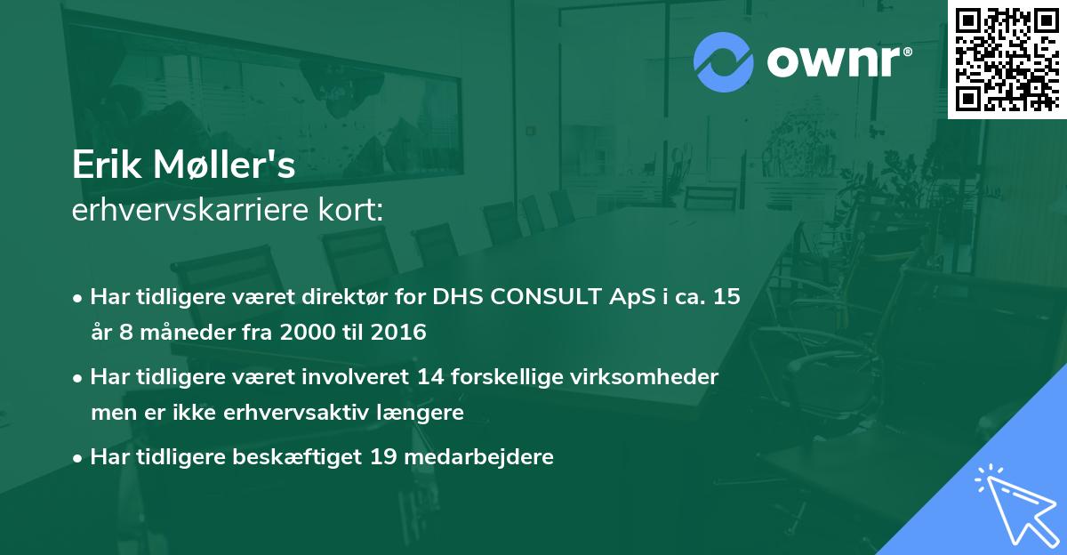 Erik Møller's erhvervskarriere kort
