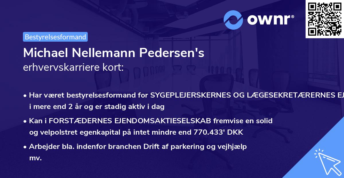 Michael Nellemann Pedersen's erhvervskarriere kort