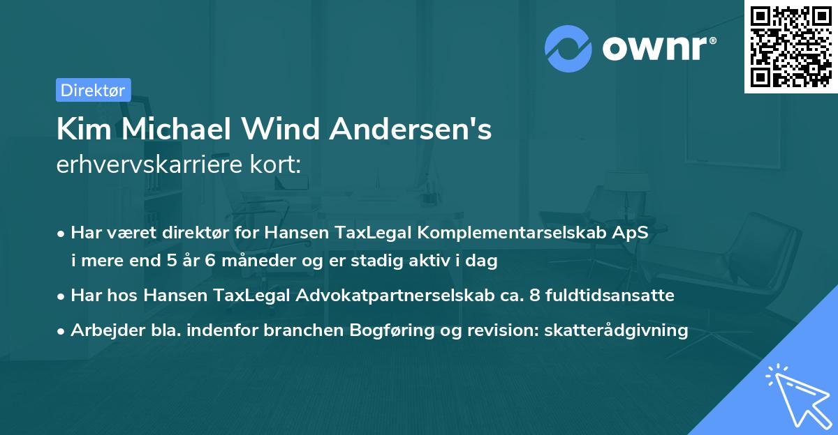 Kim Michael Wind Andersen's erhvervskarriere kort