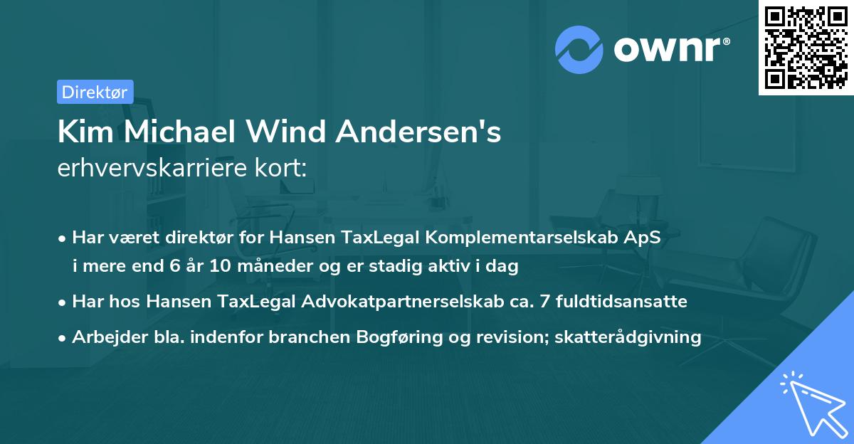 Kim Michael Wind Andersen's erhvervskarriere kort