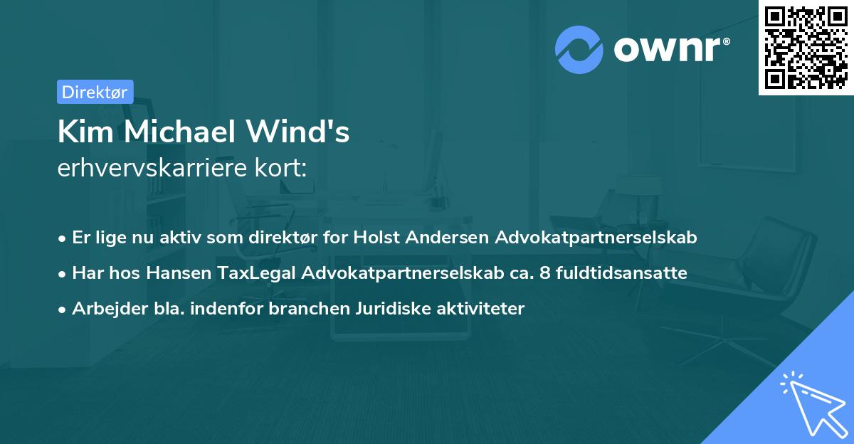Kim Michael Wind's erhvervskarriere kort