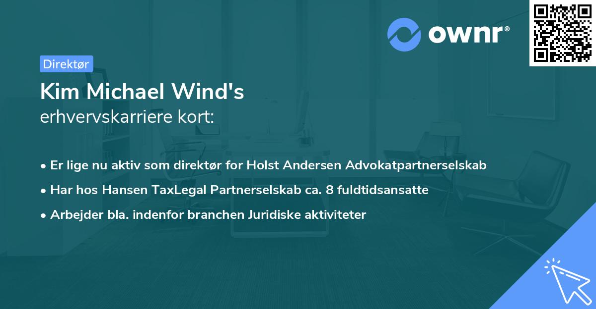 Kim Michael Wind's erhvervskarriere kort