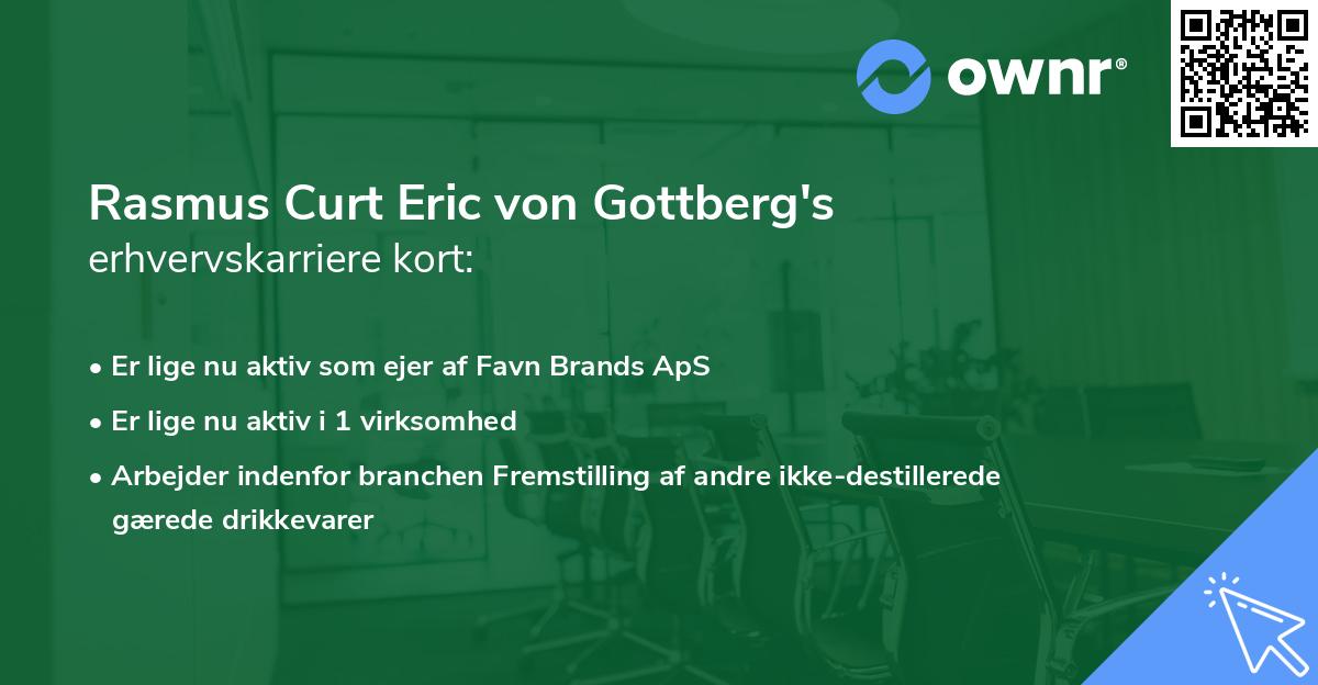 Rasmus Curt Eric von Gottberg's erhvervskarriere kort