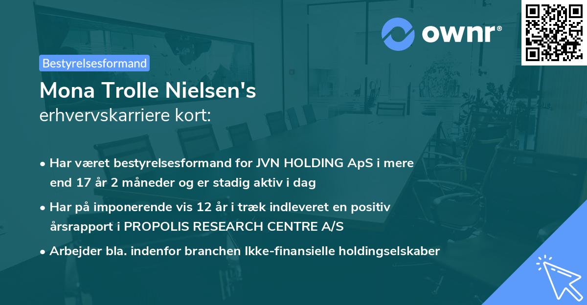 Mona Trolle Nielsen's erhvervskarriere kort