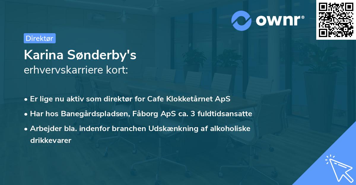 Karina Sønderby's erhvervskarriere kort