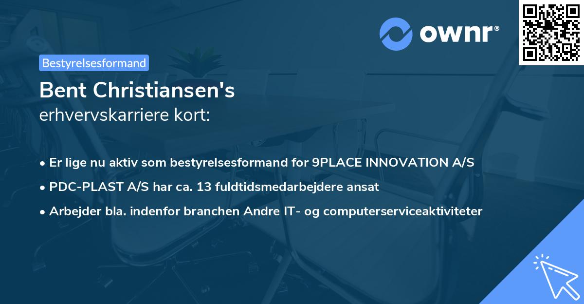 Bent Christiansen's erhvervskarriere kort