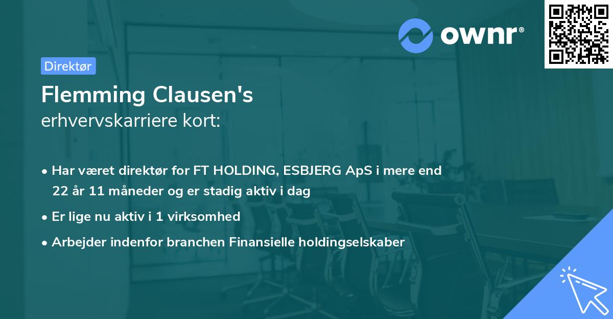 Flemming Clausen's erhvervskarriere kort