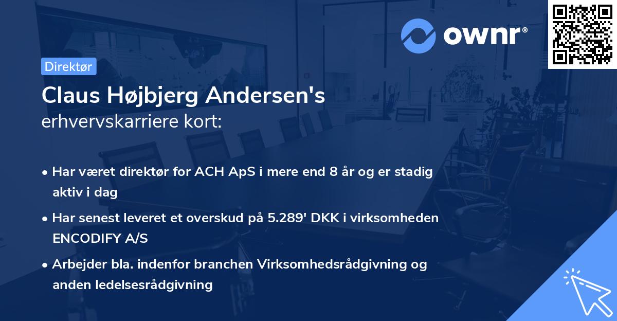 Claus Højbjerg Andersen's erhvervskarriere kort