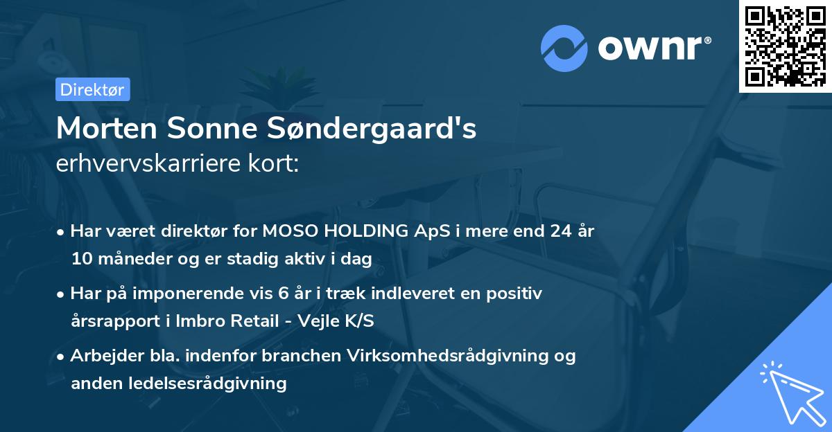 Morten Sonne Søndergaard's erhvervskarriere kort