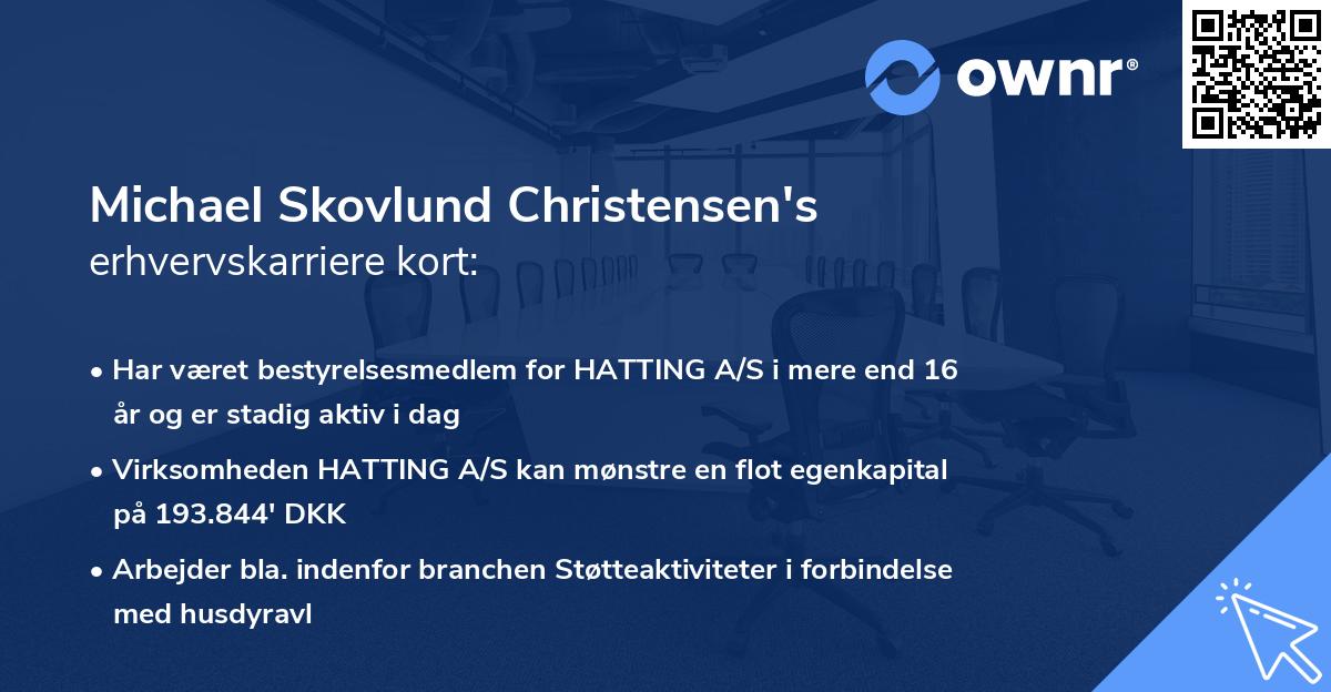 Michael Skovlund Christensen's erhvervskarriere kort