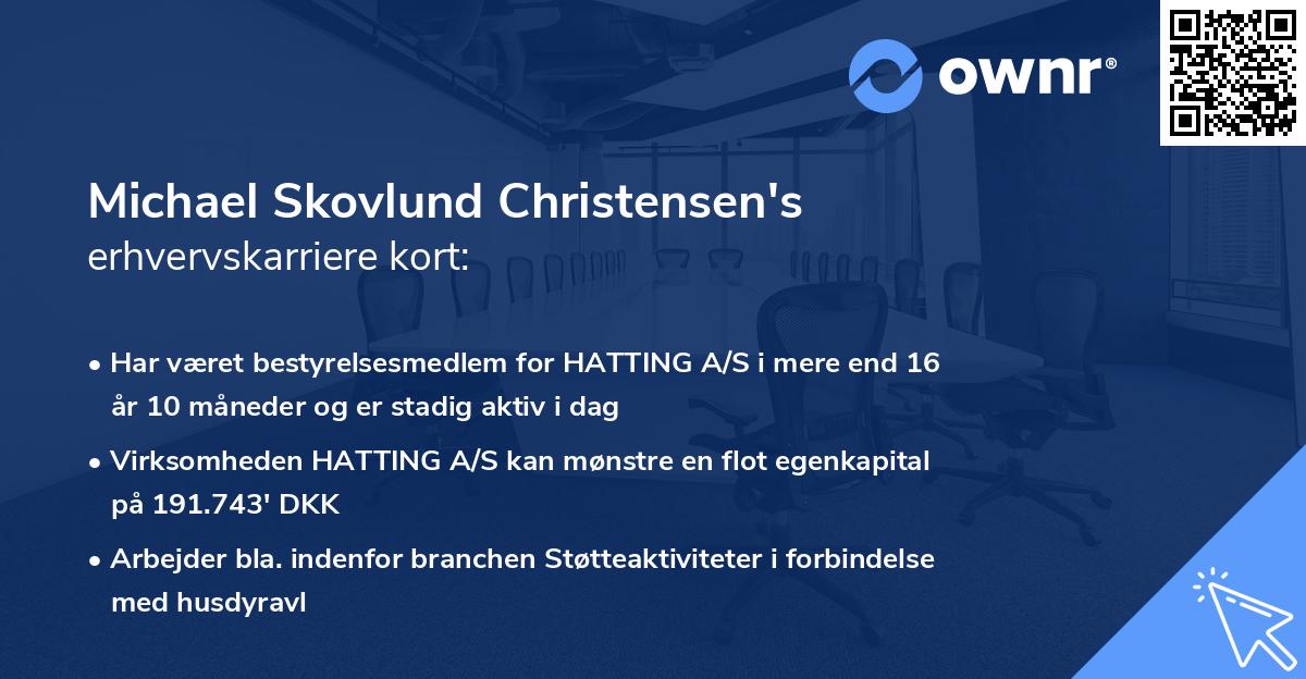 Michael Skovlund Christensen's erhvervskarriere kort