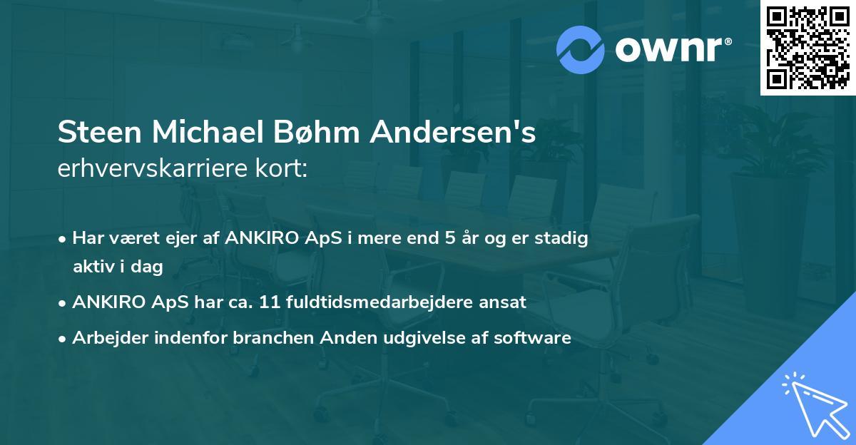 Steen Michael Bøhm Andersen's erhvervskarriere kort