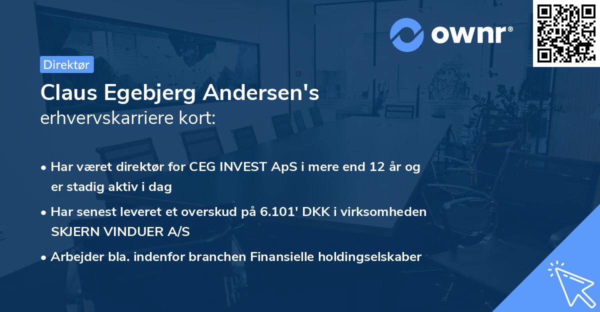 Claus Egebjerg Andersen's erhvervskarriere kort