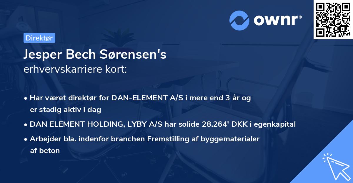 Jesper Bech Sørensen's erhvervskarriere kort