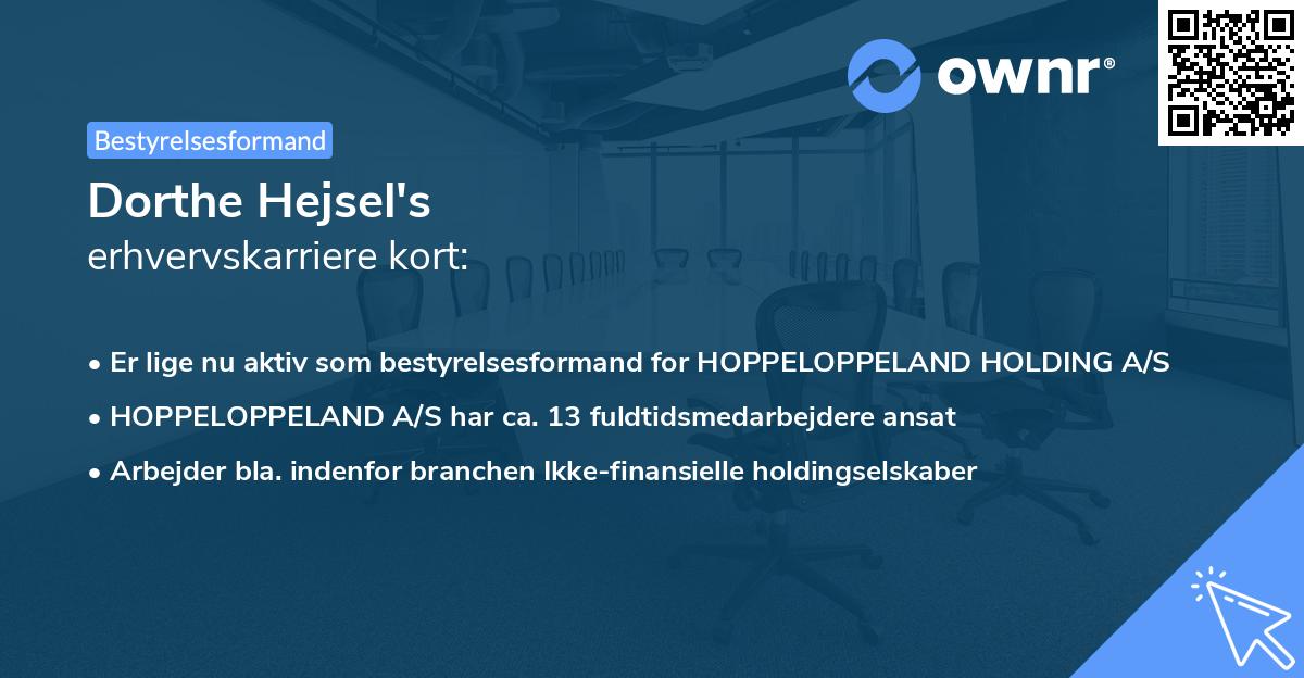 Dorthe Hejsel's erhvervskarriere kort