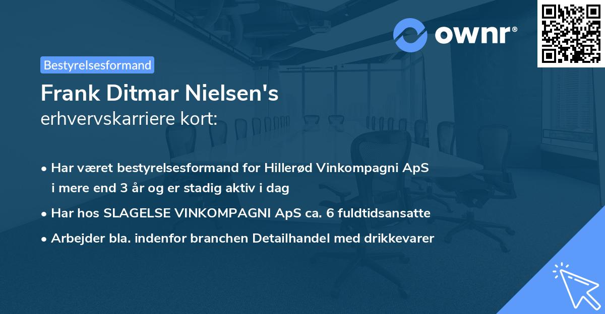 Frank Ditmar Nielsen's erhvervskarriere kort