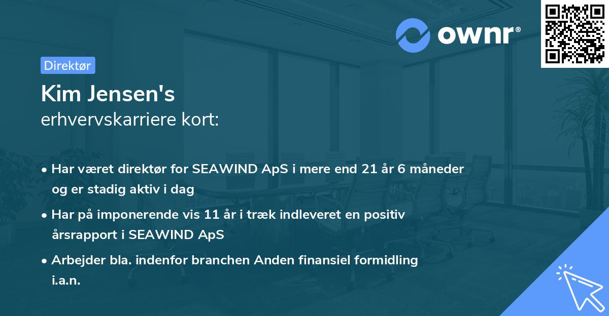 Kim Jensen's erhvervskarriere kort