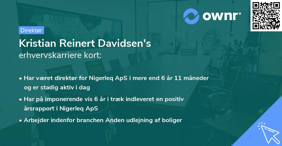 Kristian Reinert Davidsen's erhvervskarriere kort