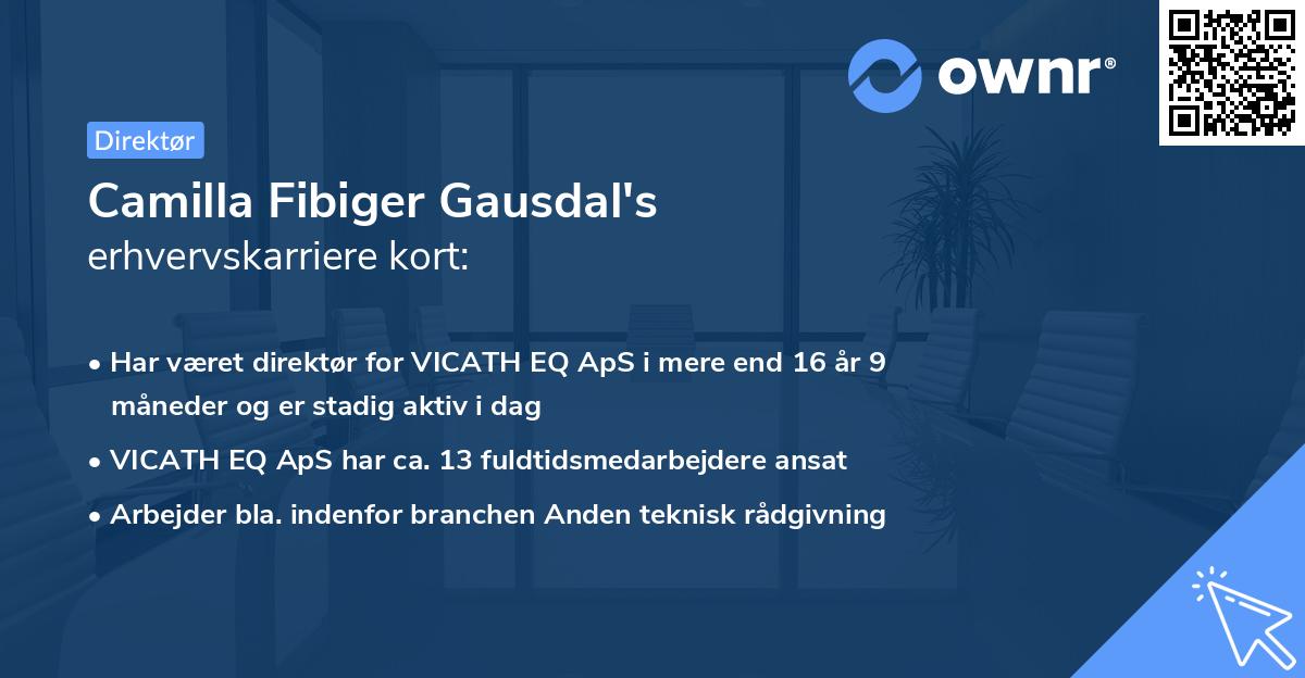 Camilla Fibiger Gausdal's erhvervskarriere kort