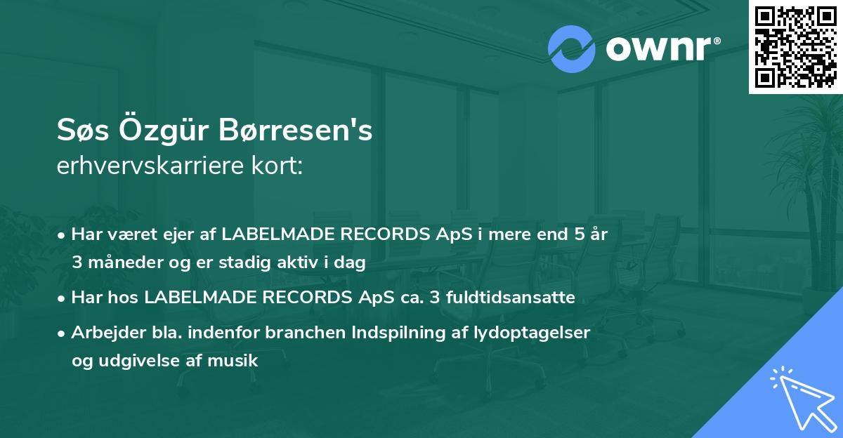 Søs Özgür Børresen's erhvervskarriere kort