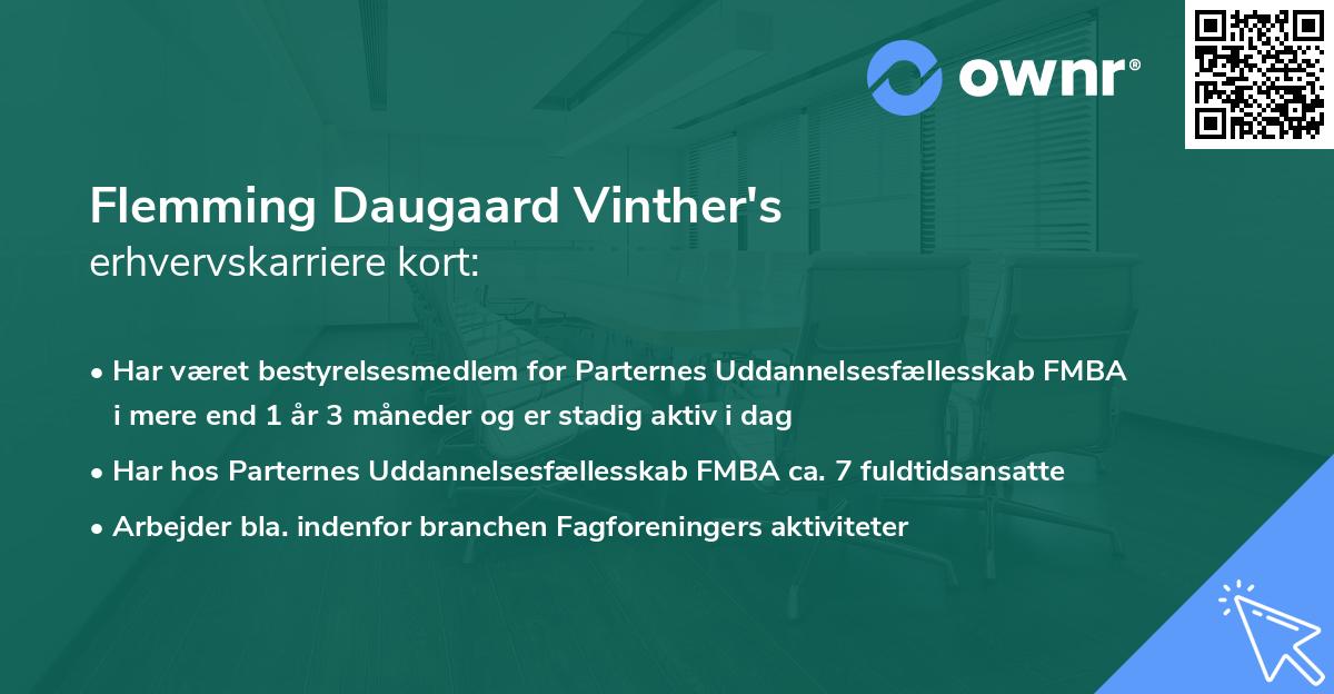 Flemming Daugaard Vinther's erhvervskarriere kort