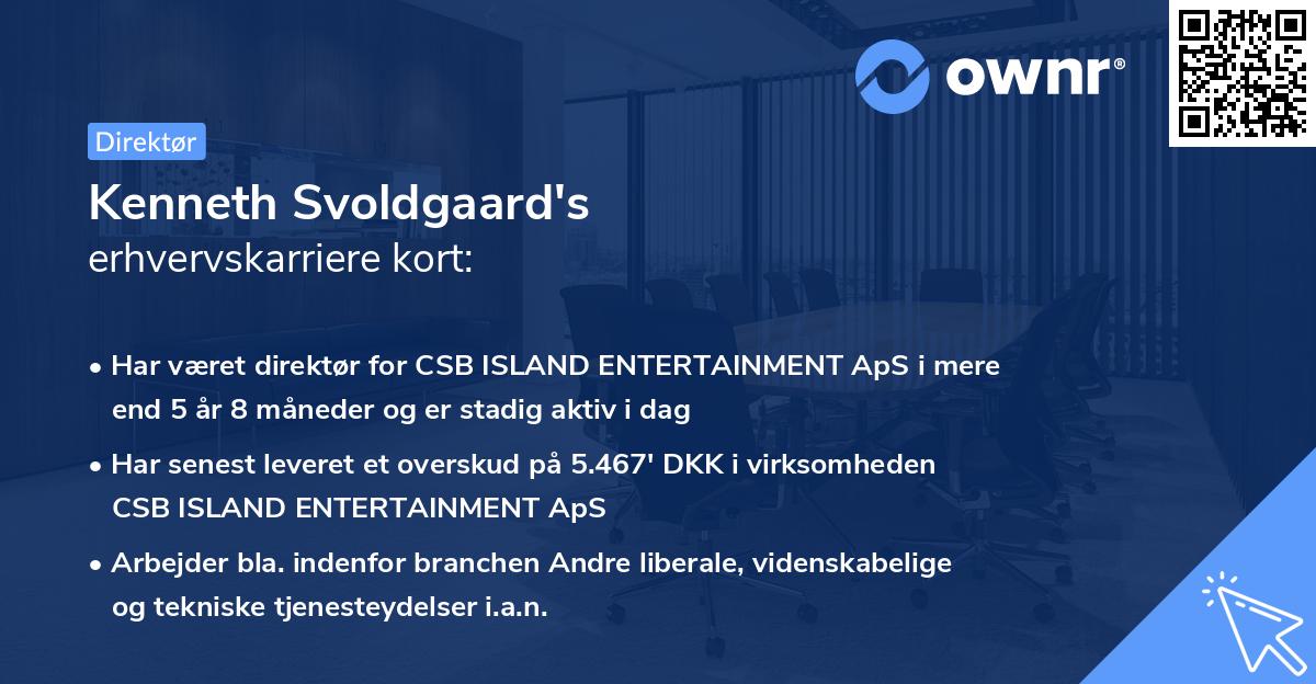 Kenneth Svoldgaard's erhvervskarriere kort