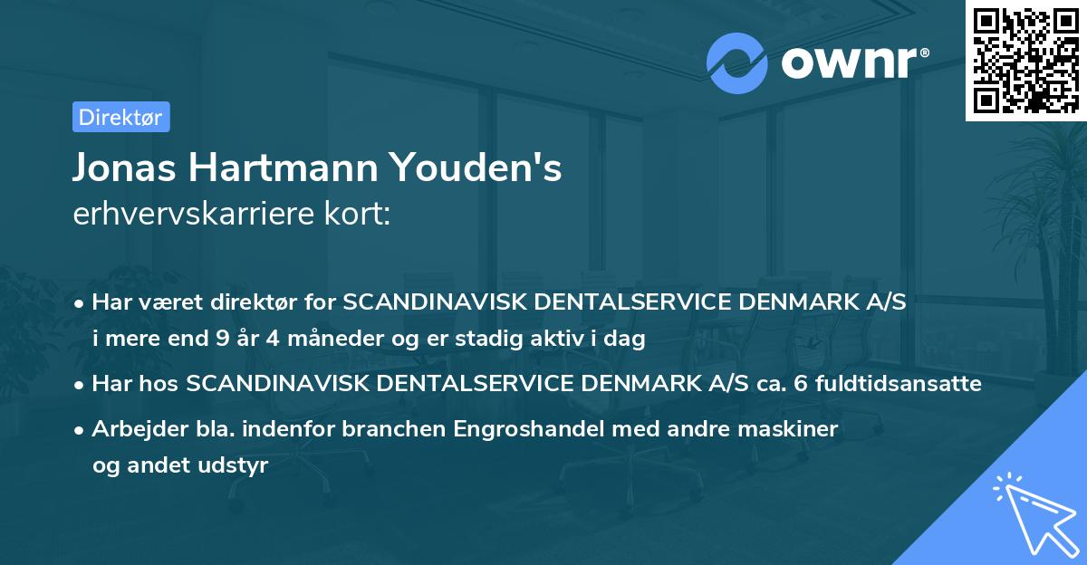 Jonas Hartmann Youden's erhvervskarriere kort