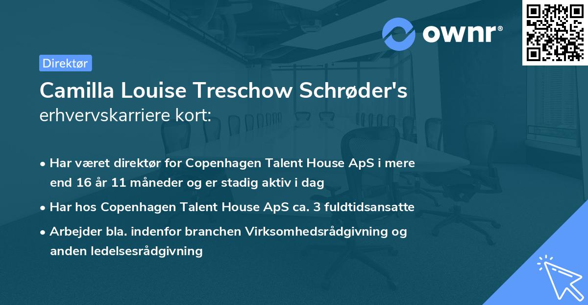 Camilla Louise Treschow Schrøder's erhvervskarriere kort