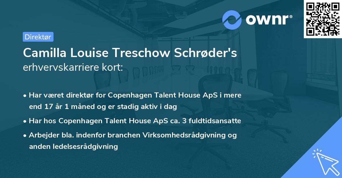 Camilla Louise Treschow Schrøder's erhvervskarriere kort