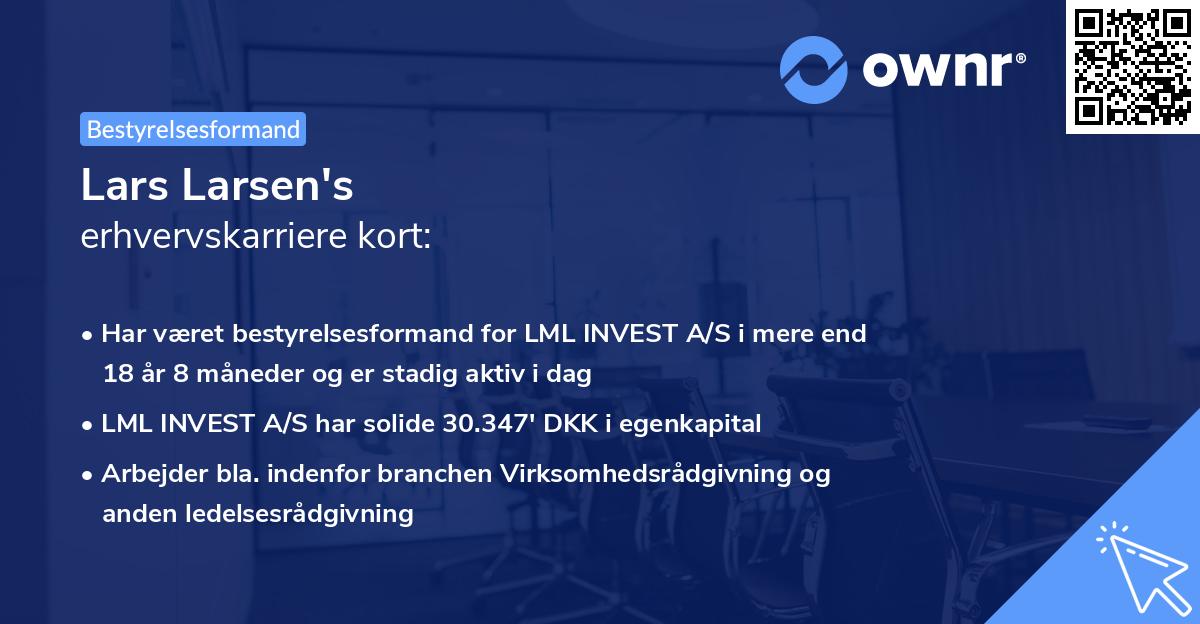 Lars Larsen's erhvervskarriere kort