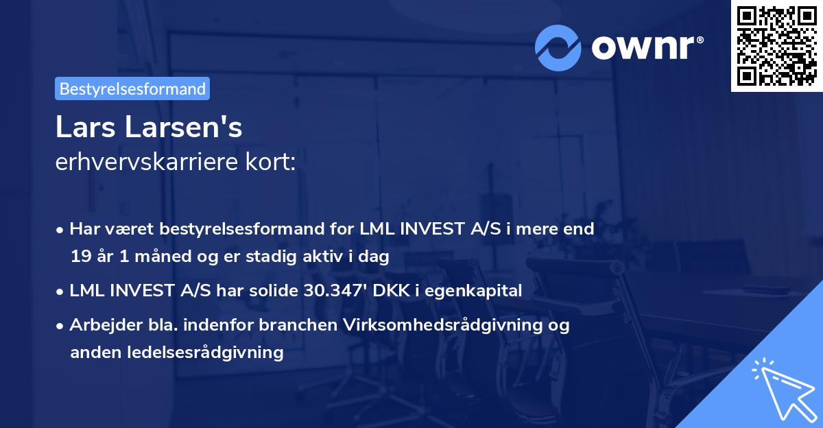 Lars Larsen's erhvervskarriere kort