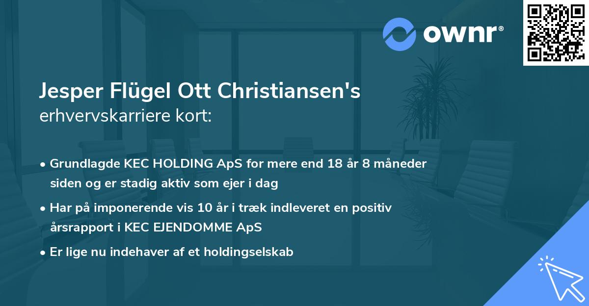 Jesper Flügel Ott Christiansen's erhvervskarriere kort