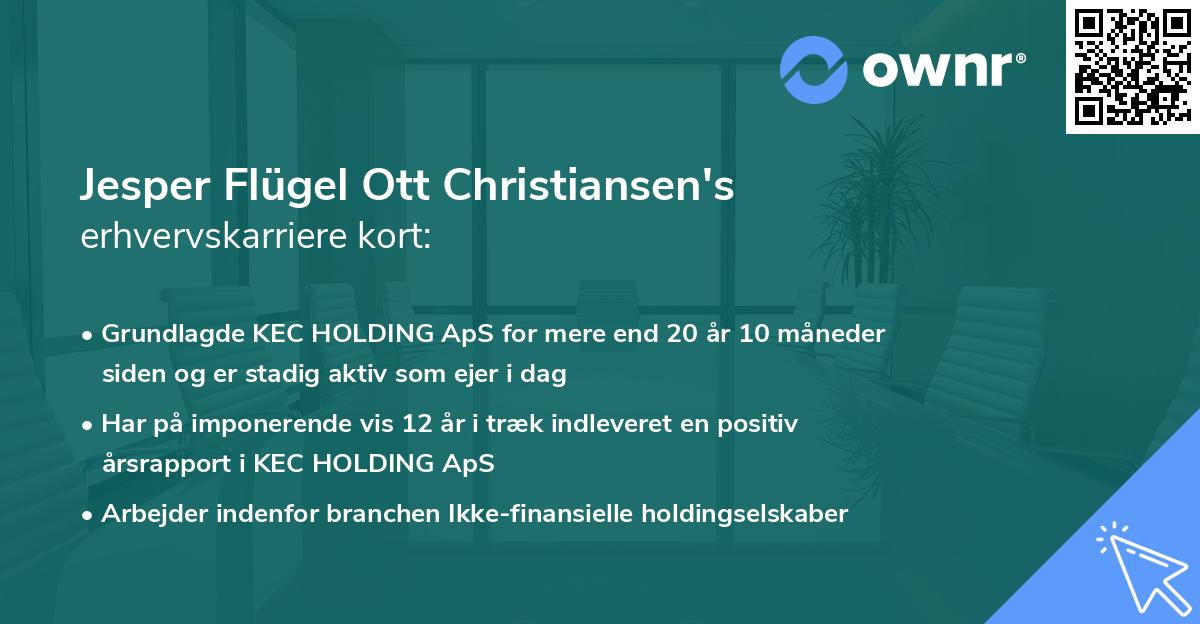 Jesper Flügel Ott Christiansen's erhvervskarriere kort