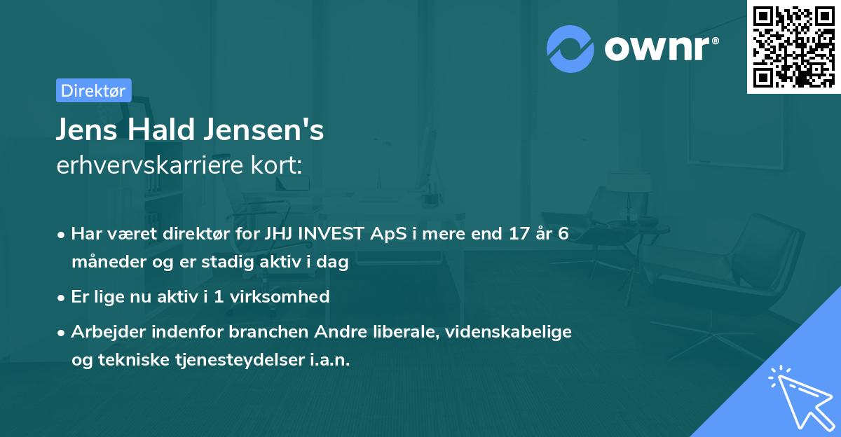 Jens Hald Jensen's erhvervskarriere kort