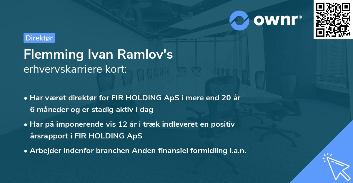 Flemming Ivan Ramlov's erhvervskarriere kort
