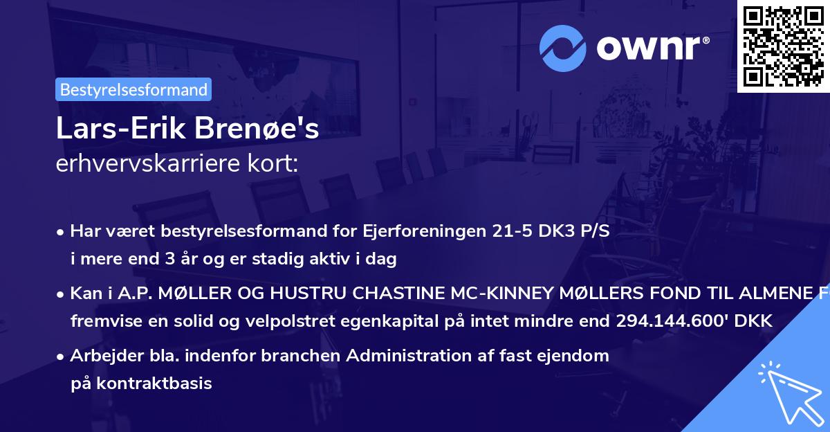 Lars-Erik Brenøe's erhvervskarriere kort