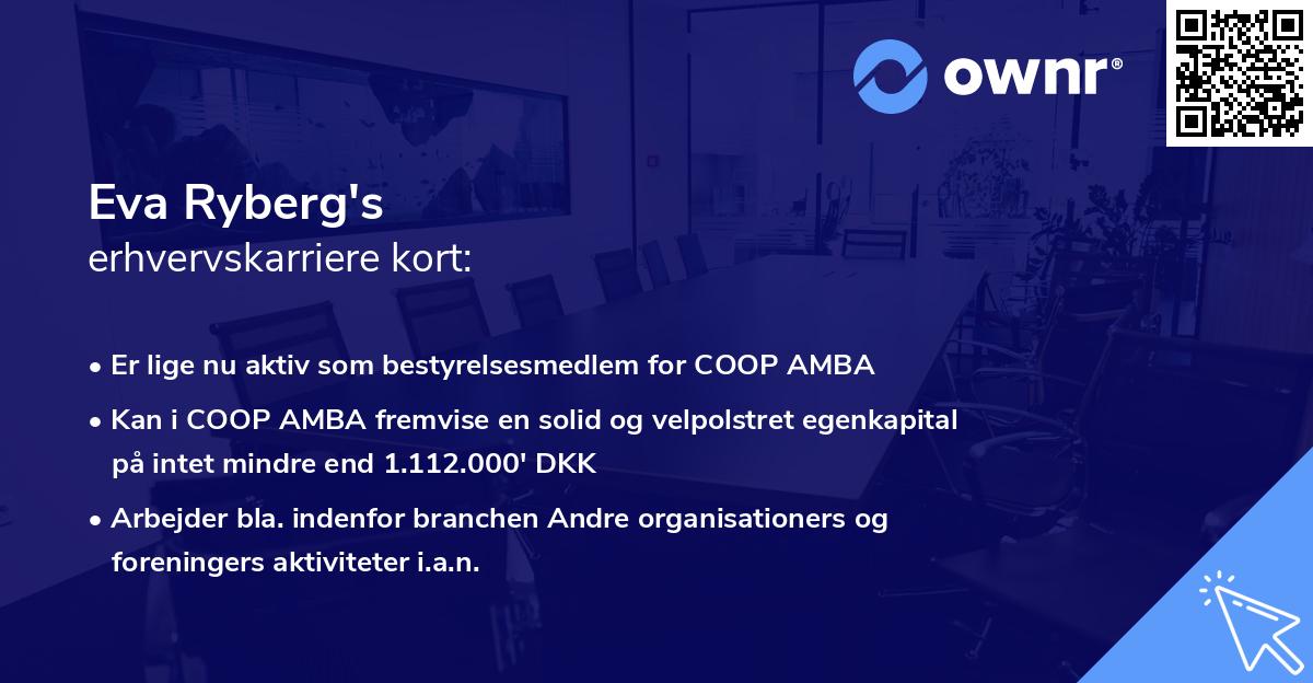 Eva Ryberg's erhvervskarriere kort