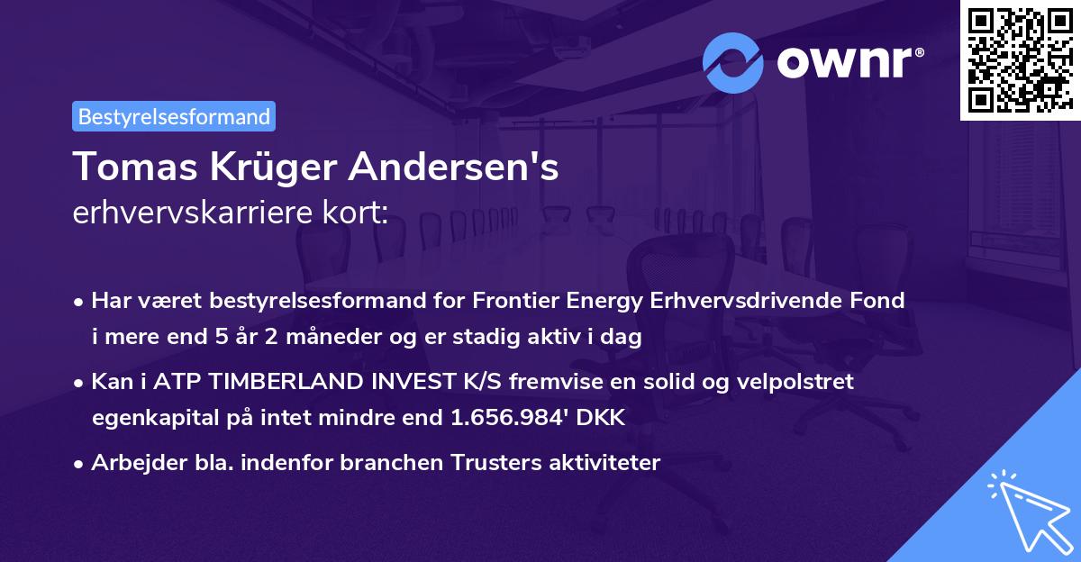 Tomas Krüger Andersen's erhvervskarriere kort