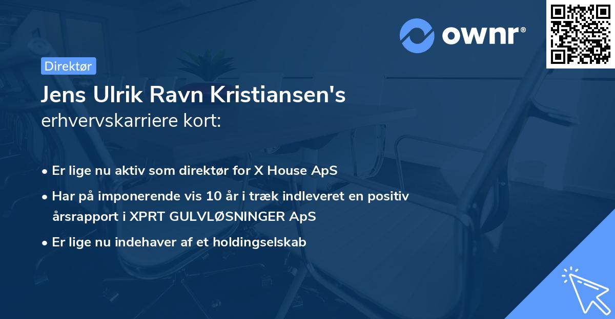 Jens Ulrik Ravn Kristiansen's erhvervskarriere kort