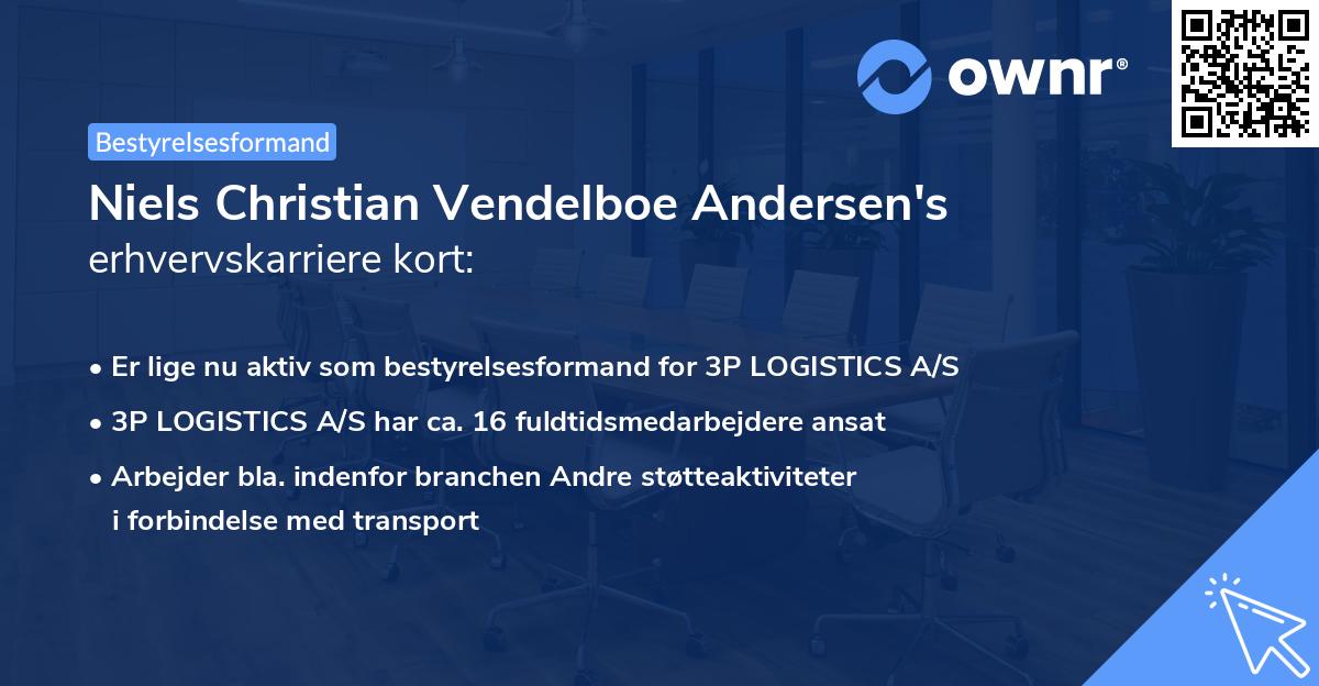 Niels Christian Vendelboe Andersen's erhvervskarriere kort