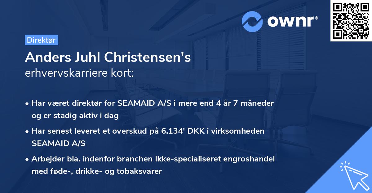 Anders Juhl Christensen's erhvervskarriere kort