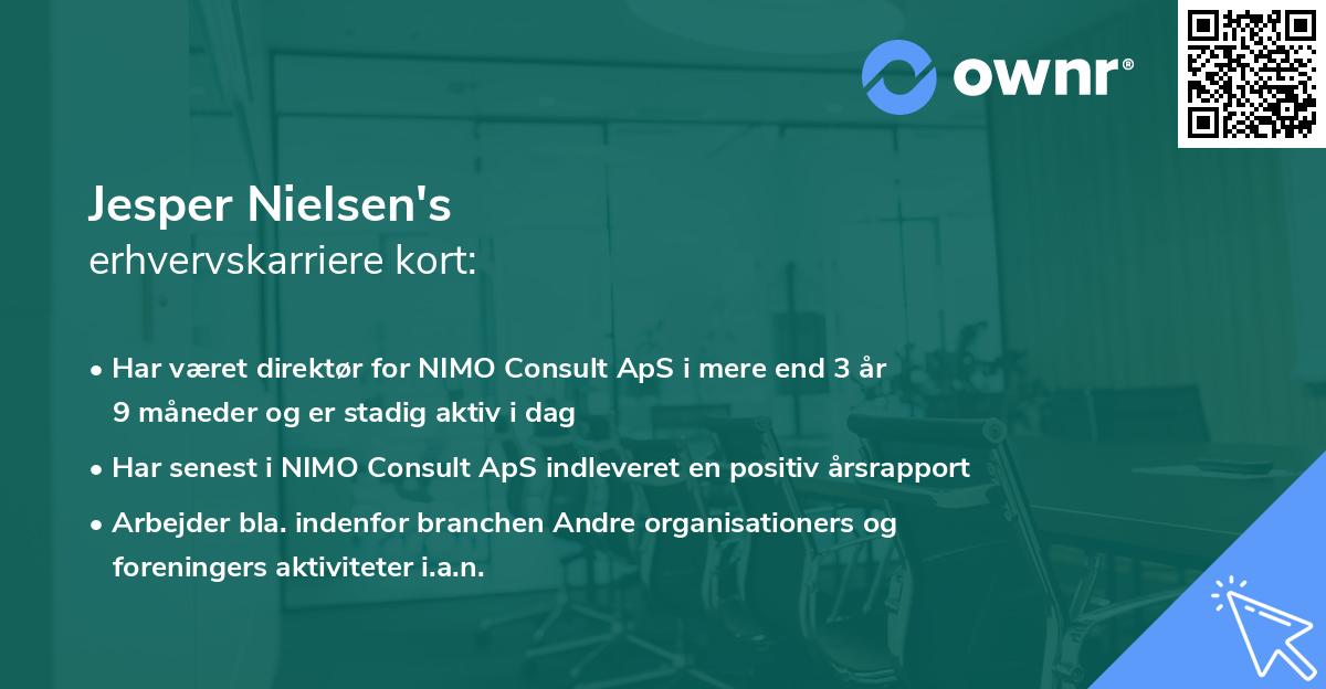 Jesper Nielsen's erhvervskarriere kort