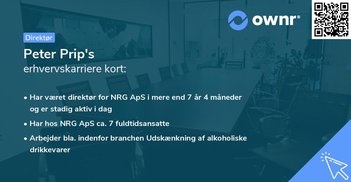 Peter Prip's erhvervskarriere kort